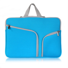 Blue Handle Travel Pouch Tote Laptop Bag